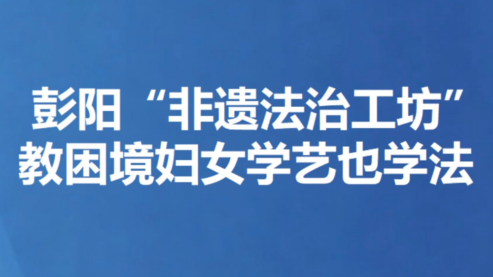 彭阳“非遗法治工坊” 教困境妇女学艺也学法