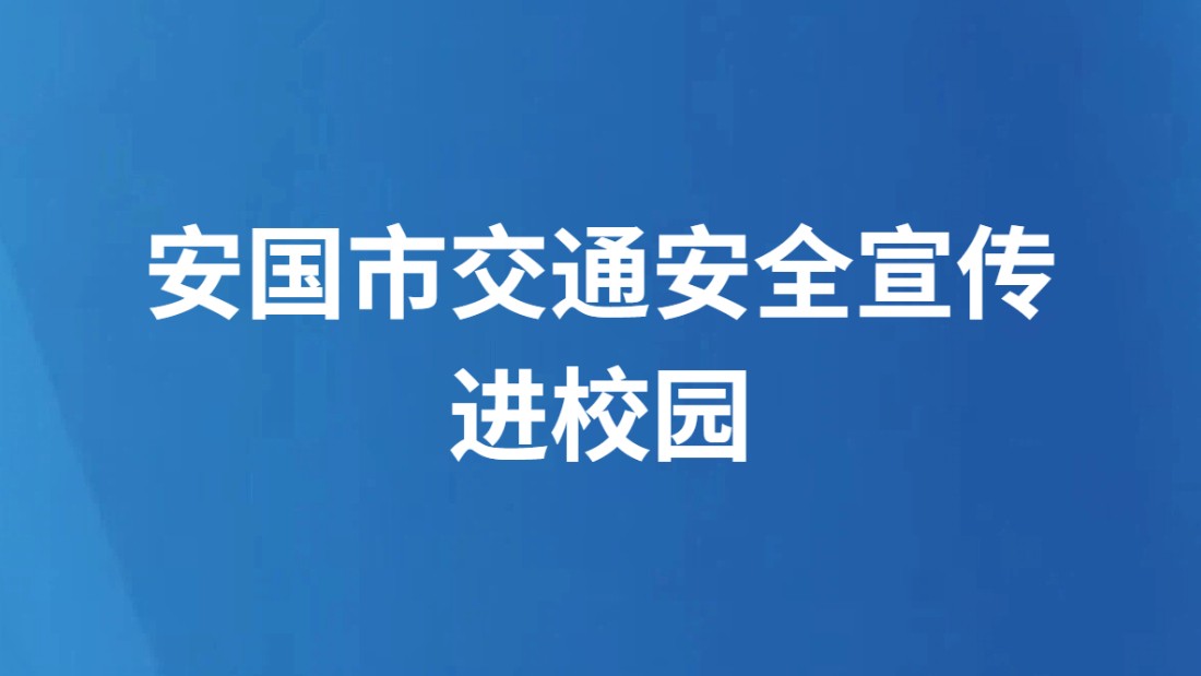 安国市交通安全宣传进校园