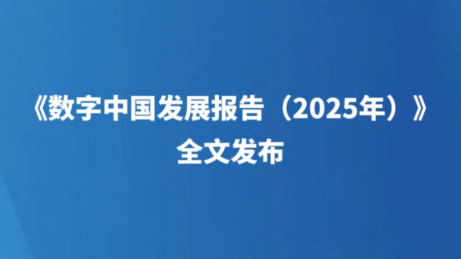 《数字中国发展报告（2025年）》全文发布