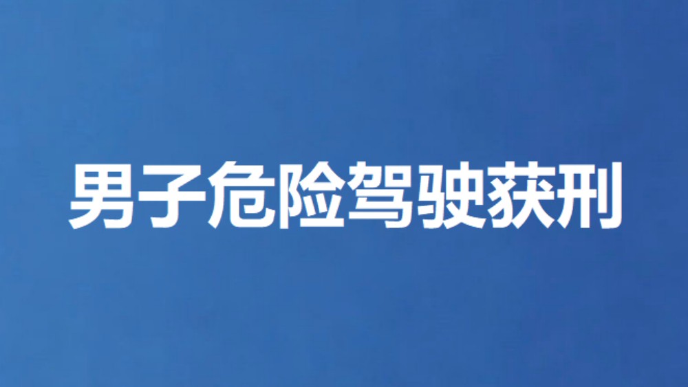 男子危险驾驶获刑