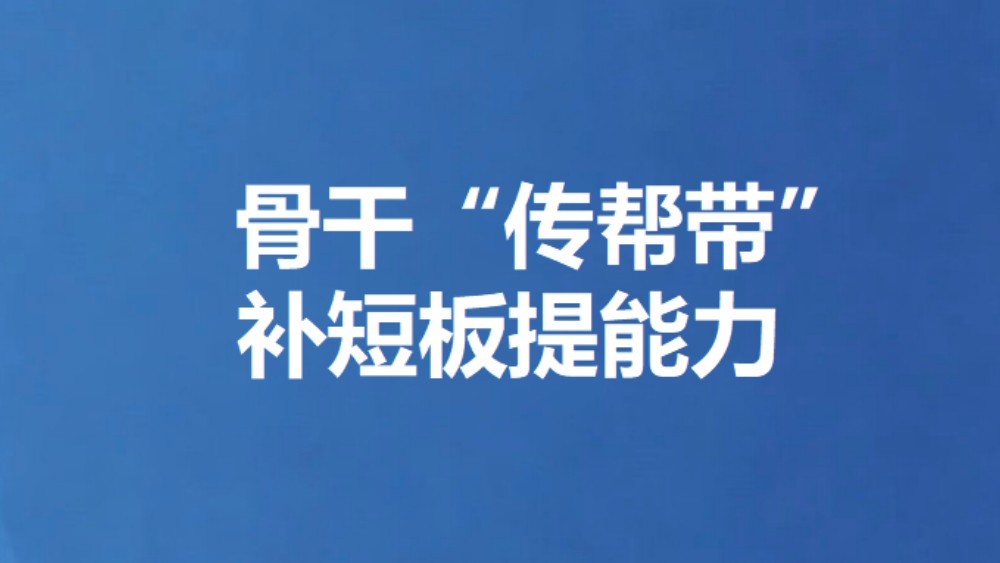骨干“传帮带”补短板提能力
