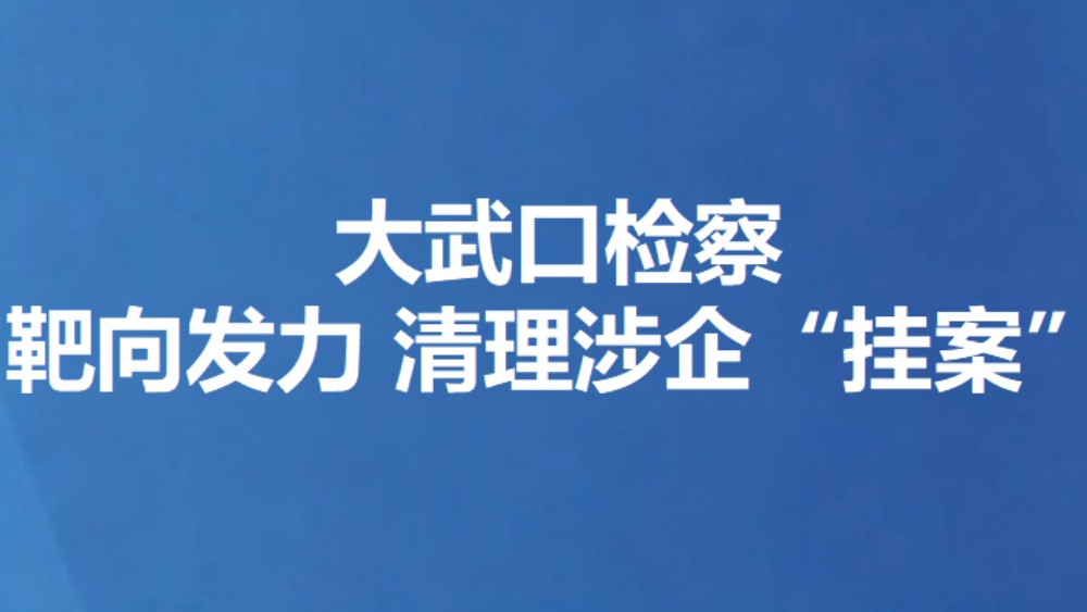 大武口检察靶向发力 清理涉企“挂案”