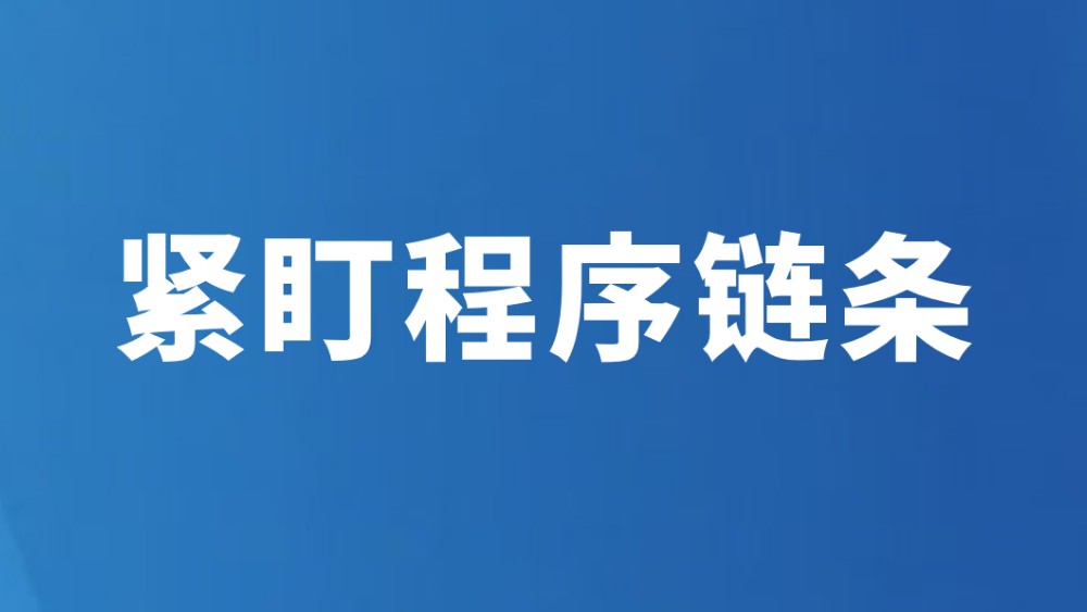 紧盯程序链条