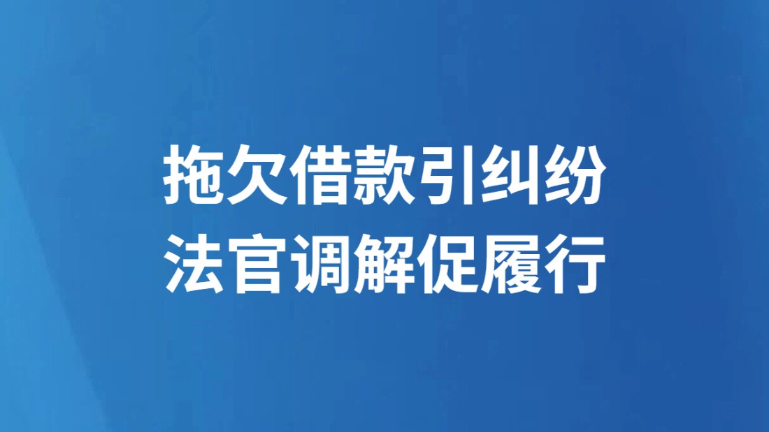拖欠借款引纠纷 法官调解促履行