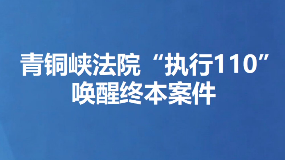青铜峡法院“执行110”唤醒终本案件