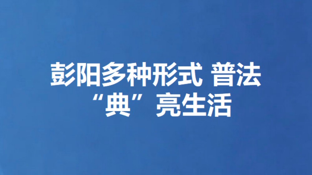 彭阳多种形式 普法“典”亮生活
