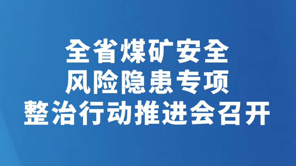 全省煤矿安全风险隐患专项整治行动推进会召开
