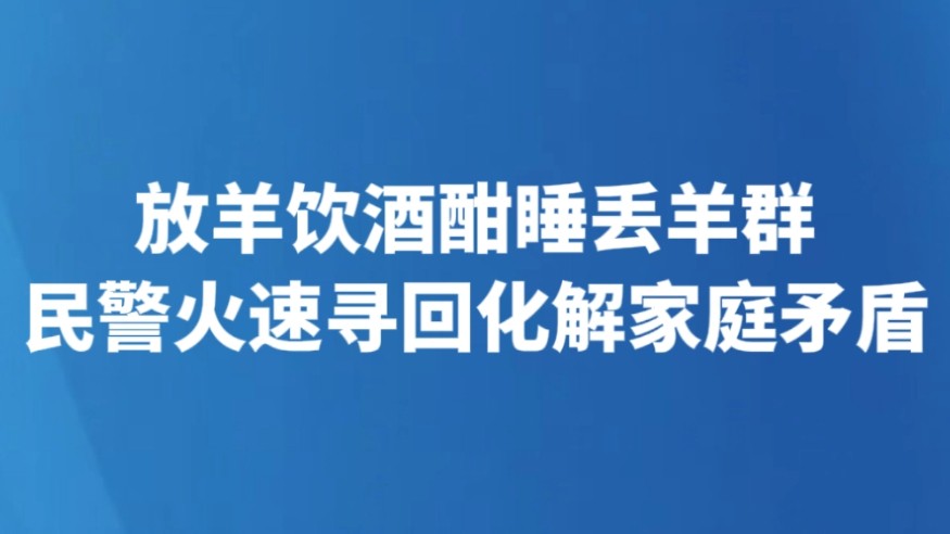 放羊饮酒酣睡丢羊群 民警火速寻回化解家庭矛盾