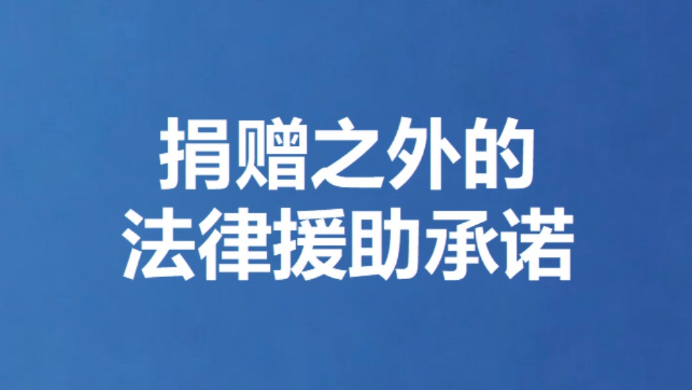 捐赠之外的法律援助承诺