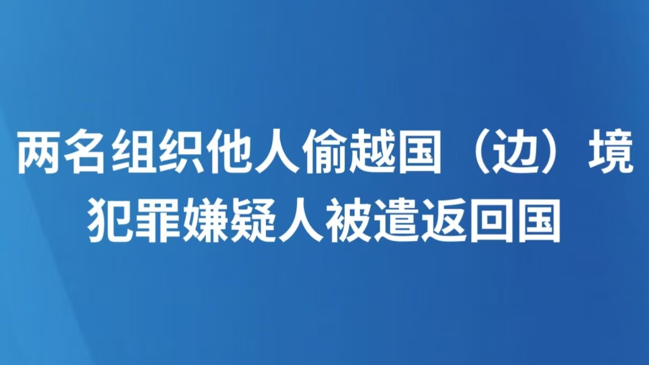 两名组织他人偷越国（边）境犯罪嫌疑人被遣返回国