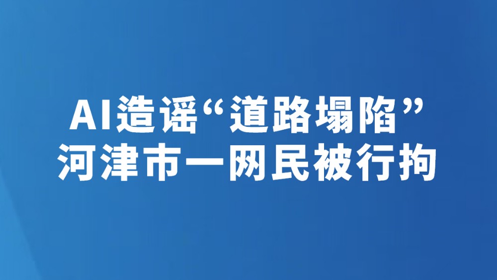 AI造谣“道路塌陷”河津市一网民被行拘