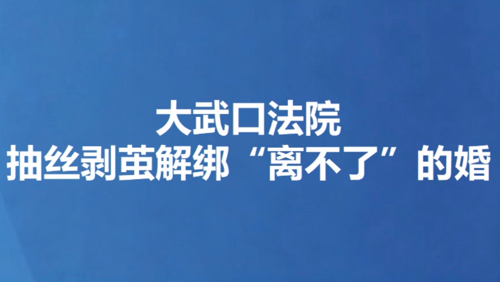 大武口法院抽丝剥茧解绑“离不了”的婚
