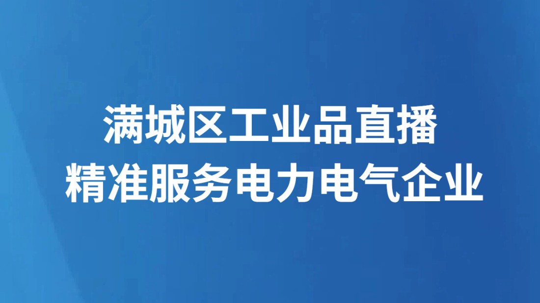 满城区工业品直播 精准服务电力电气企业