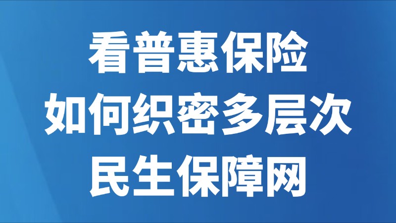 看普惠保险如何织密多层次民生保障网