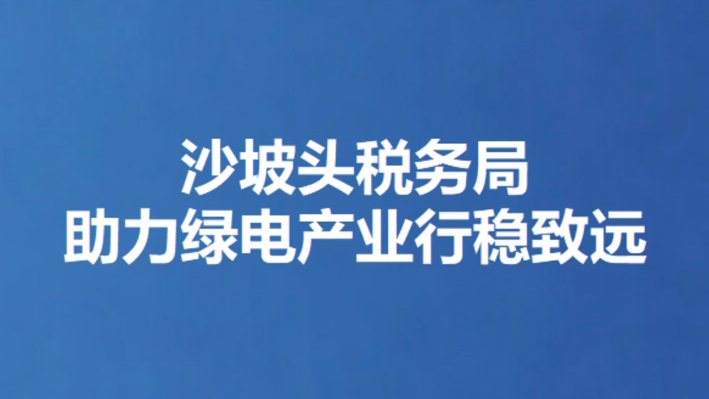 沙坡头税务局助力绿电产业行稳致远