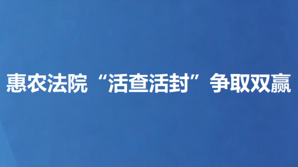 惠农法院“活查活封”争取双赢