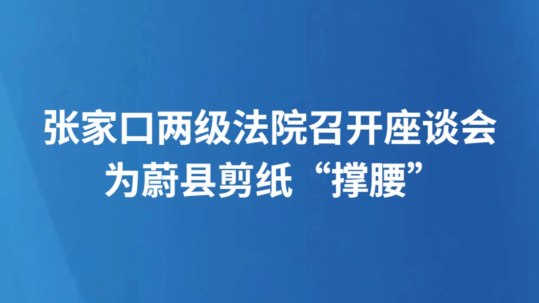 张家口两级法院召开座谈会 为蔚县剪纸“撑腰”