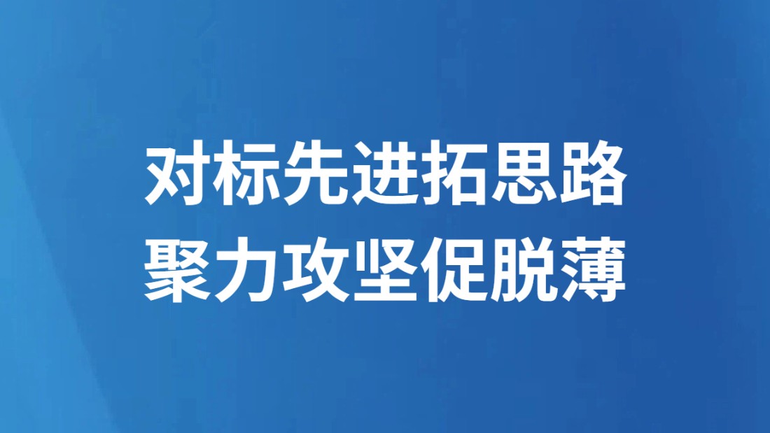对标先进拓思路 聚力攻坚促脱薄