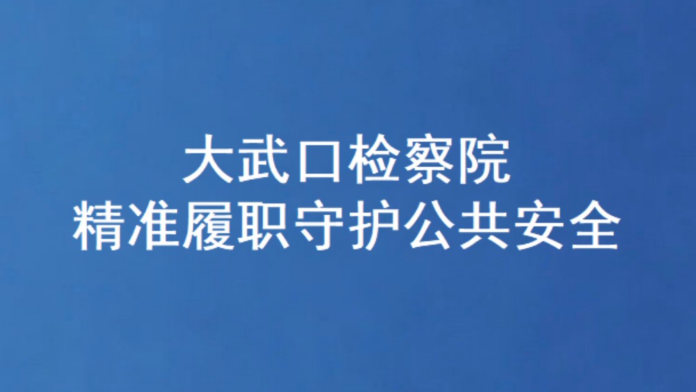 大武口检察院精准履职守护公共安全