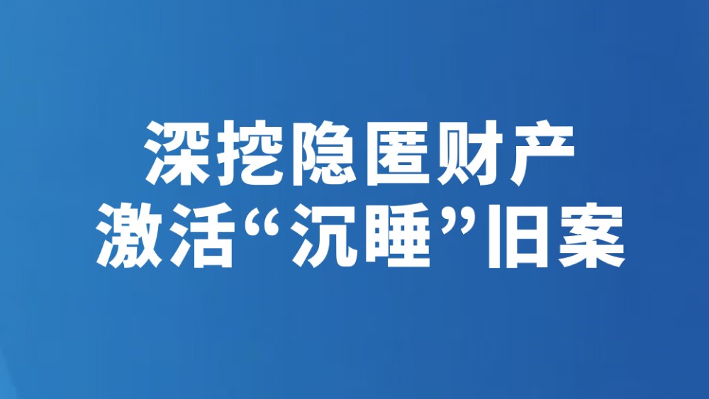深挖隐匿财产 激活“沉睡”旧案
