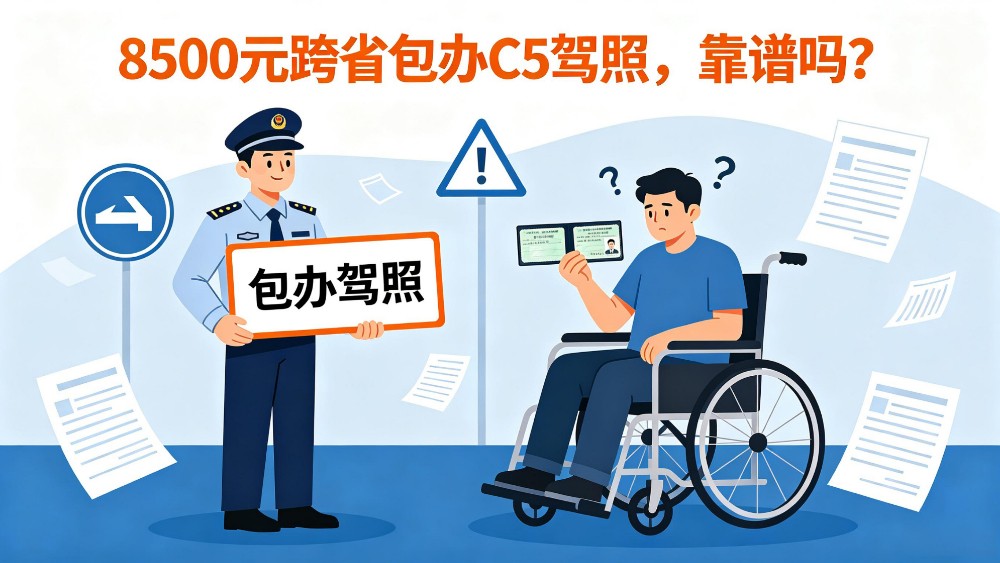 8500元跨省包办C5驾照，靠谱吗？