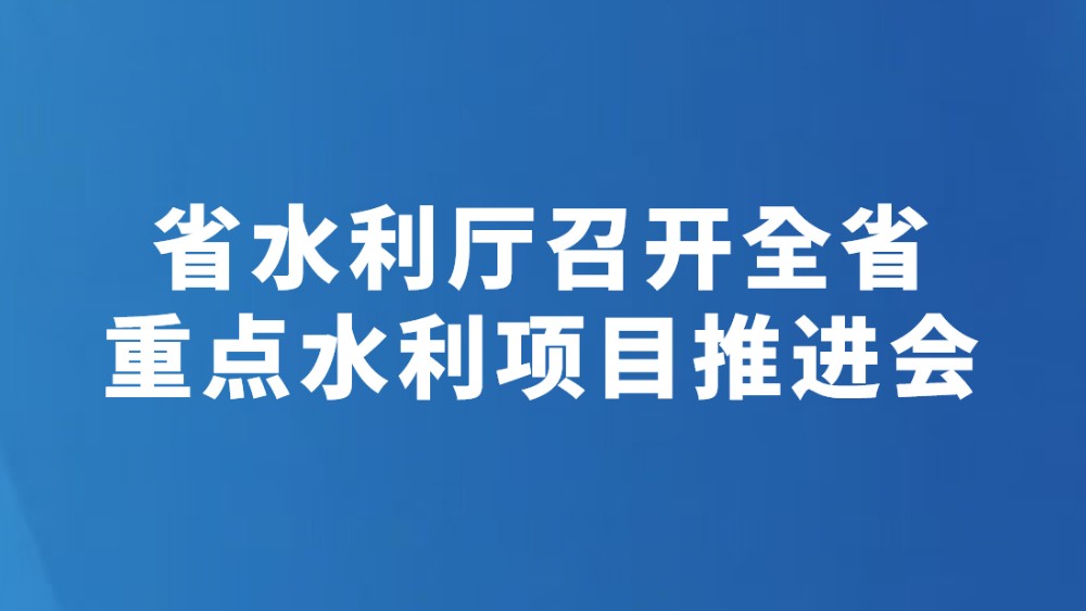 省水利厅召开全省重点水利项目推进会