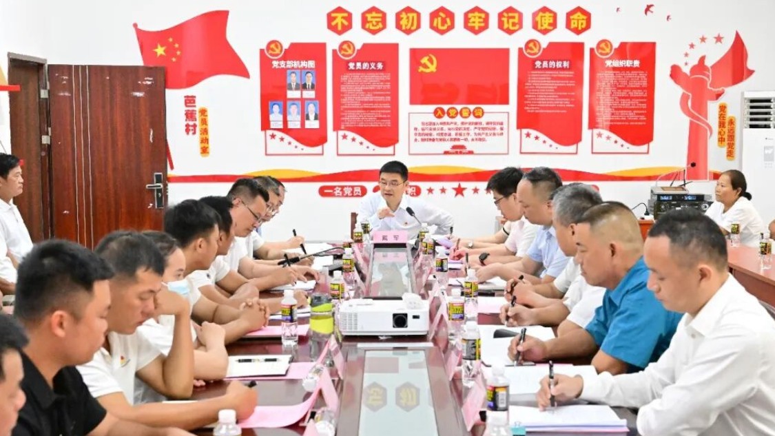 戴军院长赴陵水芭蕉村实地调研乡村振兴工作并讲授“七一”专题党课