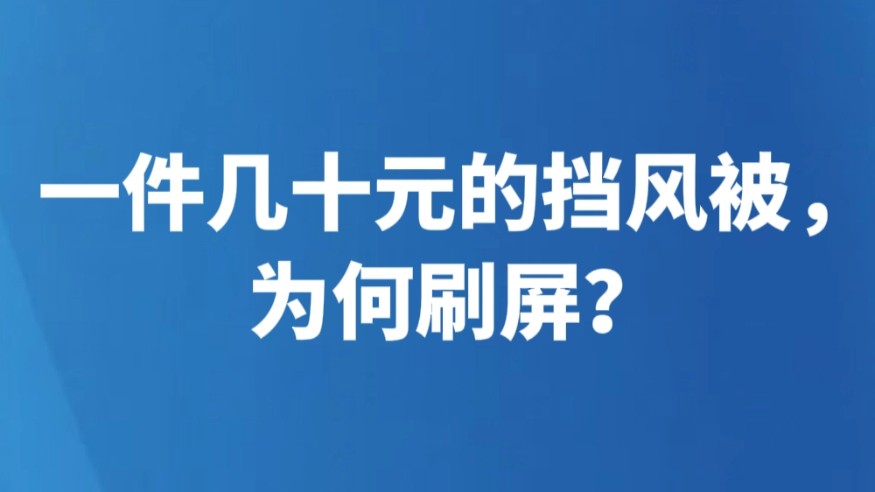 一件几十元的挡风被，为何刷屏？