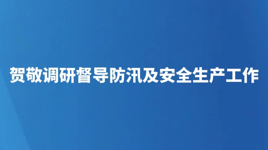 贺敬调研督导防汛及安全生产工作