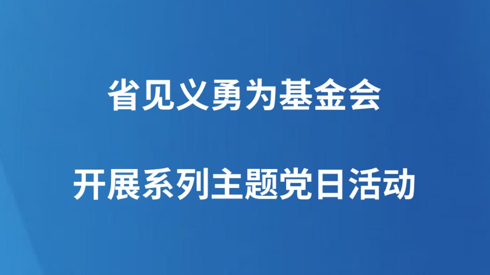 省见义勇为基金会开展系列主题党日活动