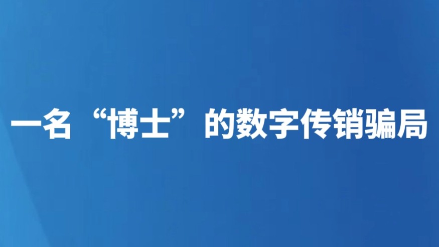 一名“博士”的数字传销骗局