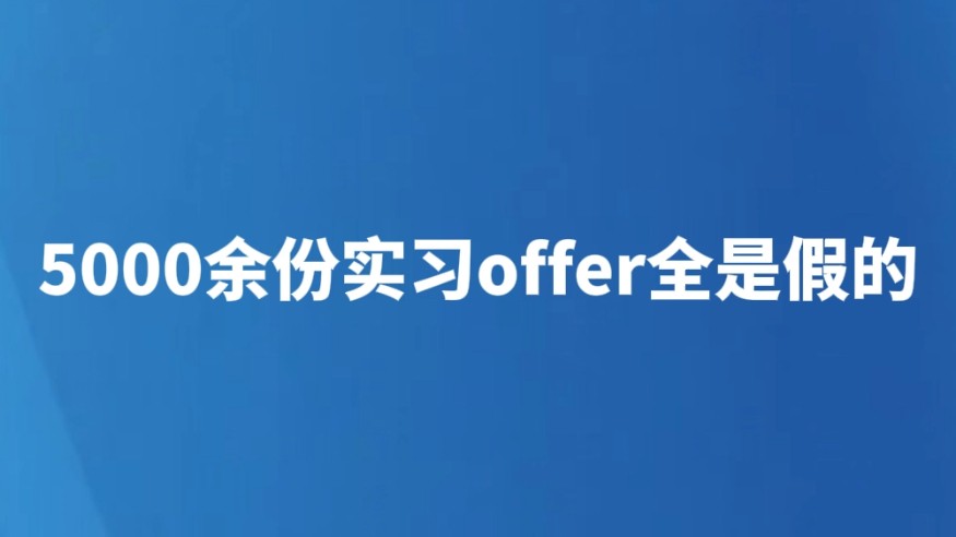 5000余份实习offer全是假的