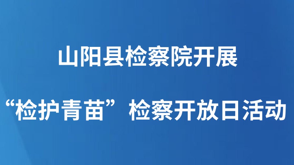 山阳县检察院开展“检护青苗”检察开放日活动