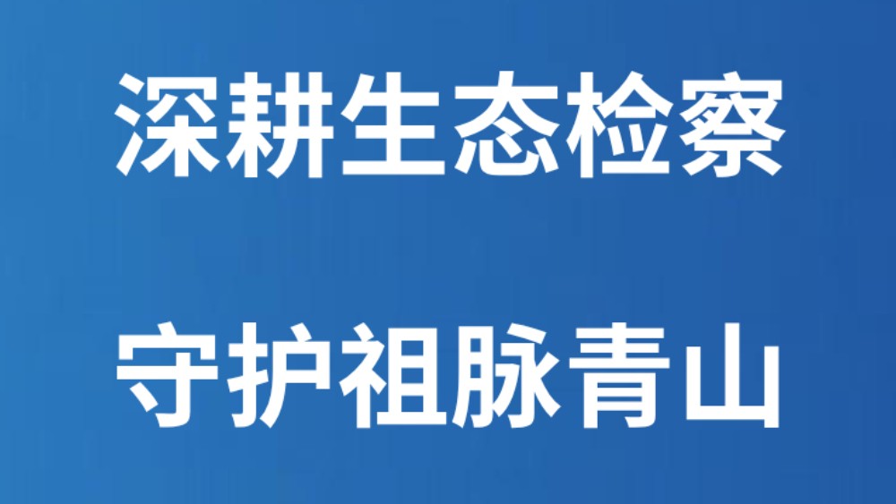 深耕生态检察 守护祖脉青山