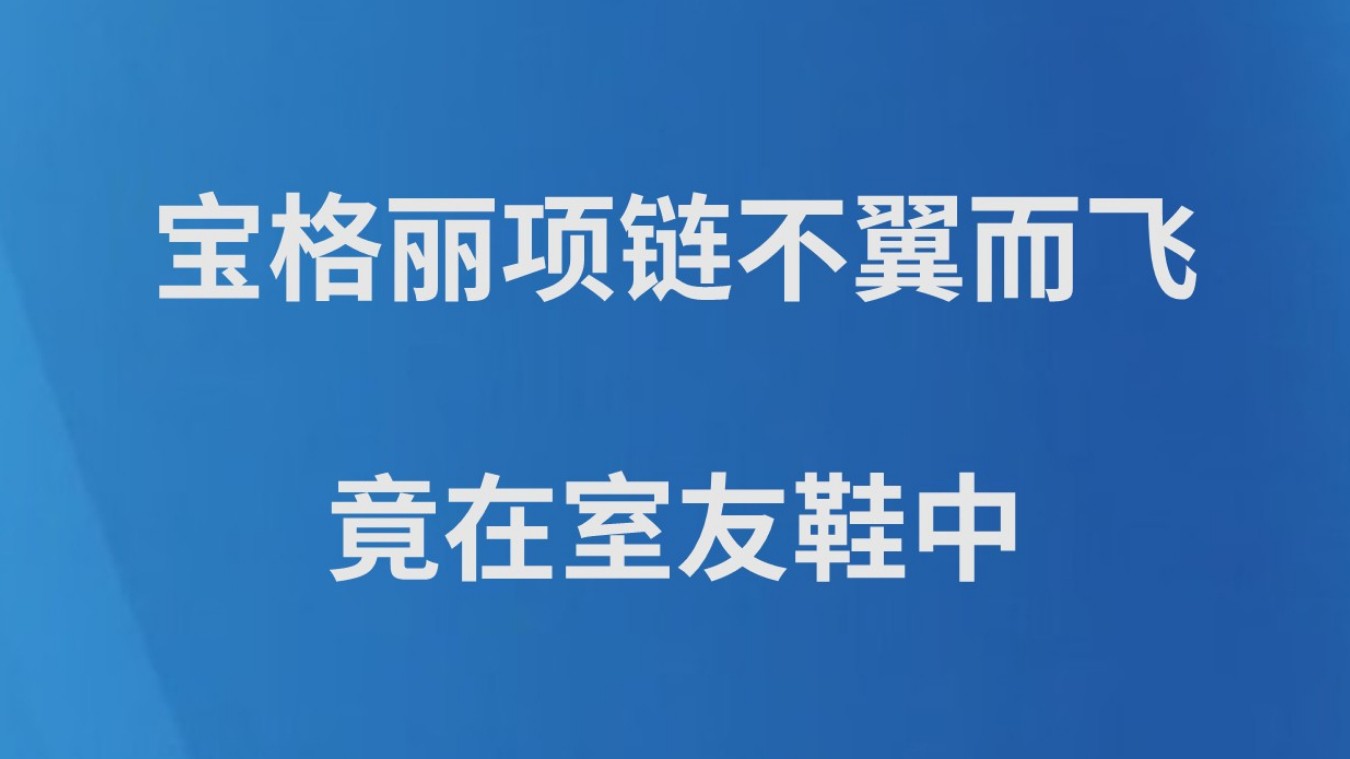 宝格丽项链不翼而飞 竟在室友鞋中