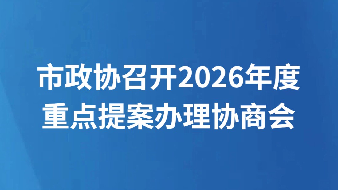 市政协召开2026年度重点提案办理协商会