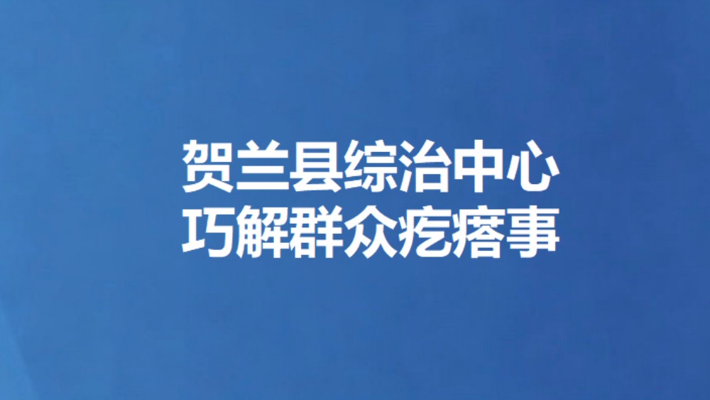 贺兰县综治中心巧解群众疙瘩事