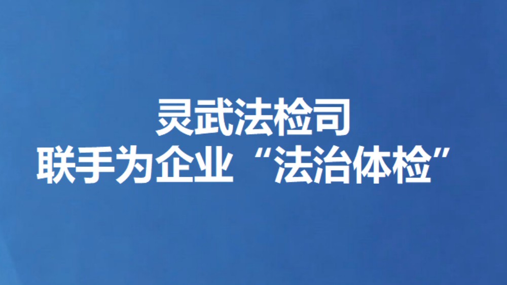 灵武法检司联手为企业“法治体检”