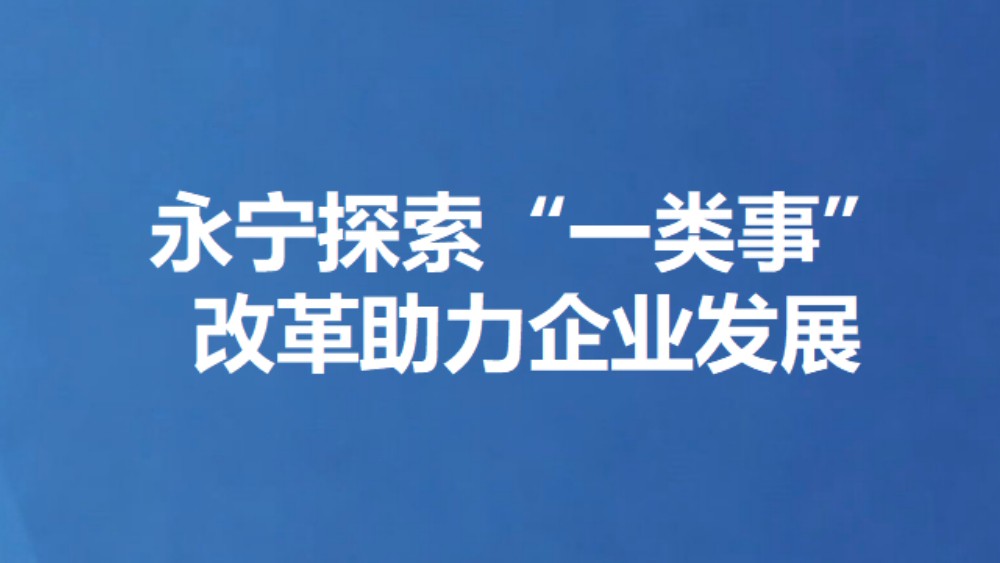 永宁探索“一类事”改革助力企业发展