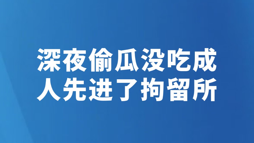 深夜偷瓜没吃成 人先进了拘留所