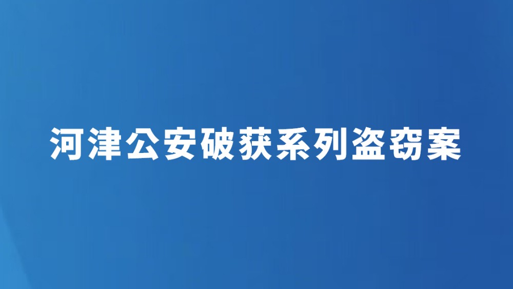 河津公安破获系列盗窃案