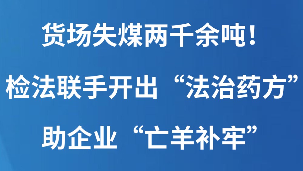 货场失煤两千余吨！检法联手开出“法治药方”，助企业“亡羊补牢”