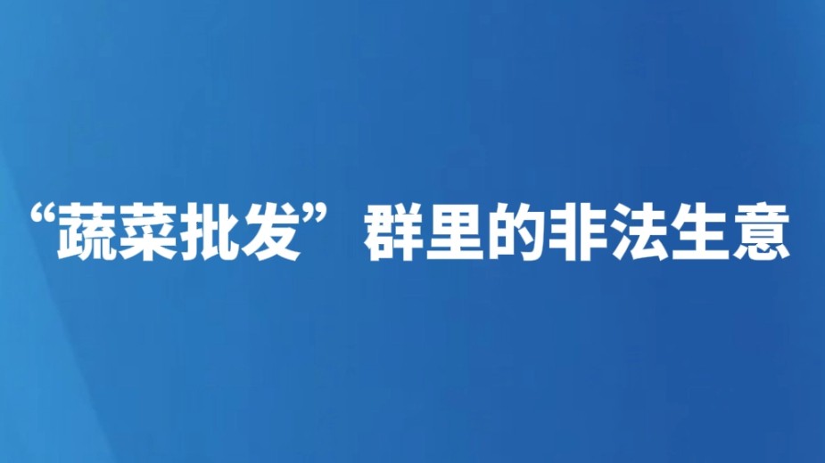 “蔬菜批发”群里的非法生意