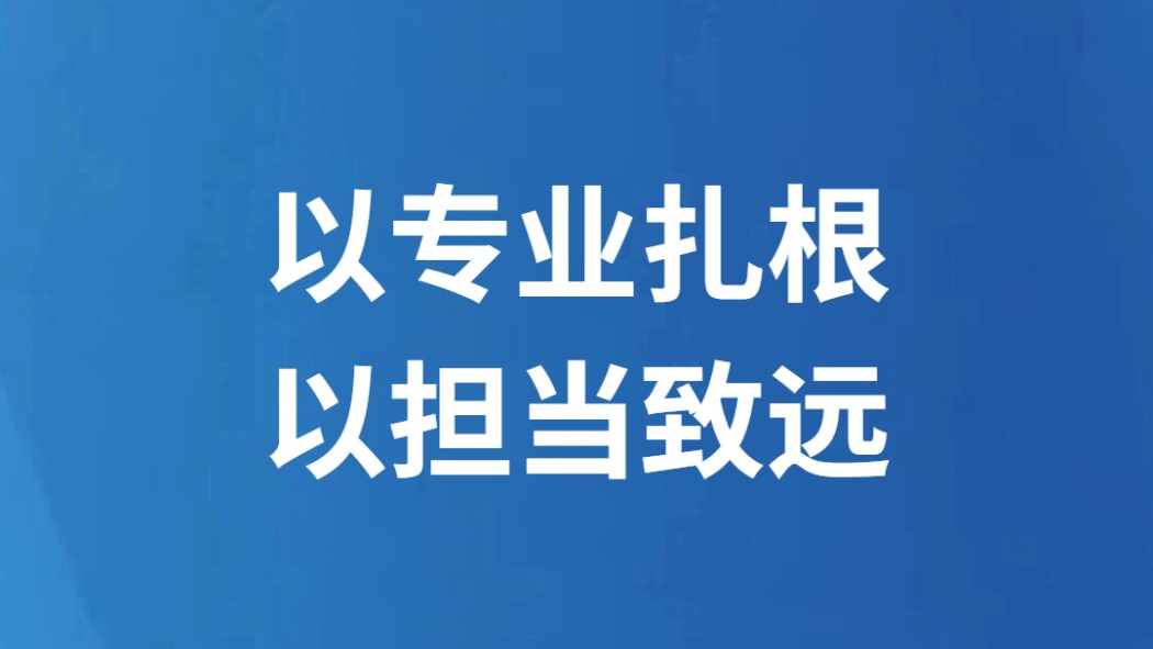 以专业扎根 以担当致远