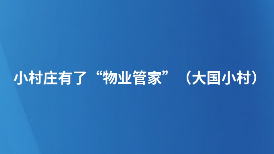 小村庄有了“物业管家”（大国小村）