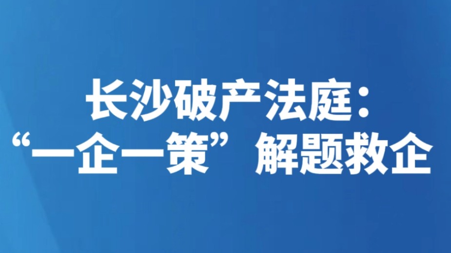 长沙破产法庭：“一企一策”解题救企