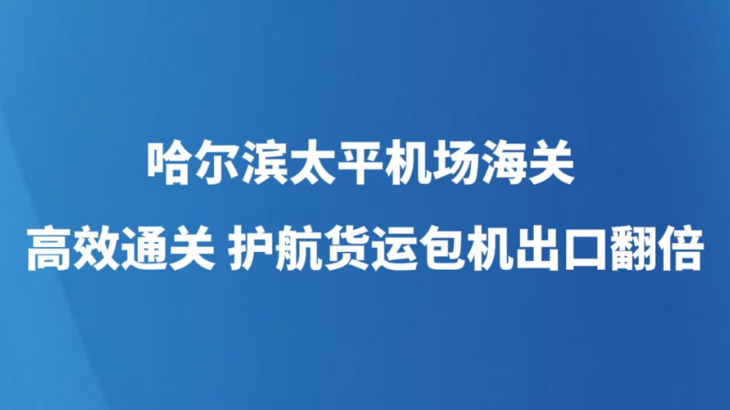 高效通关 护航货运包机出口翻倍