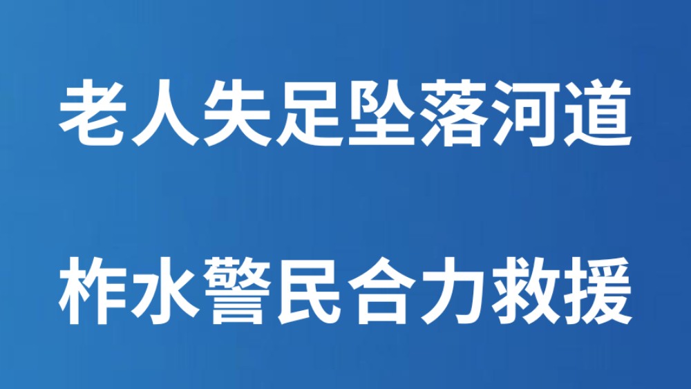 老人失足坠落河道 柞水警民合力救援