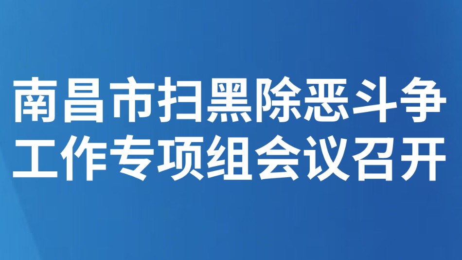 南昌市扫黑除恶斗争工作专项组会议召开