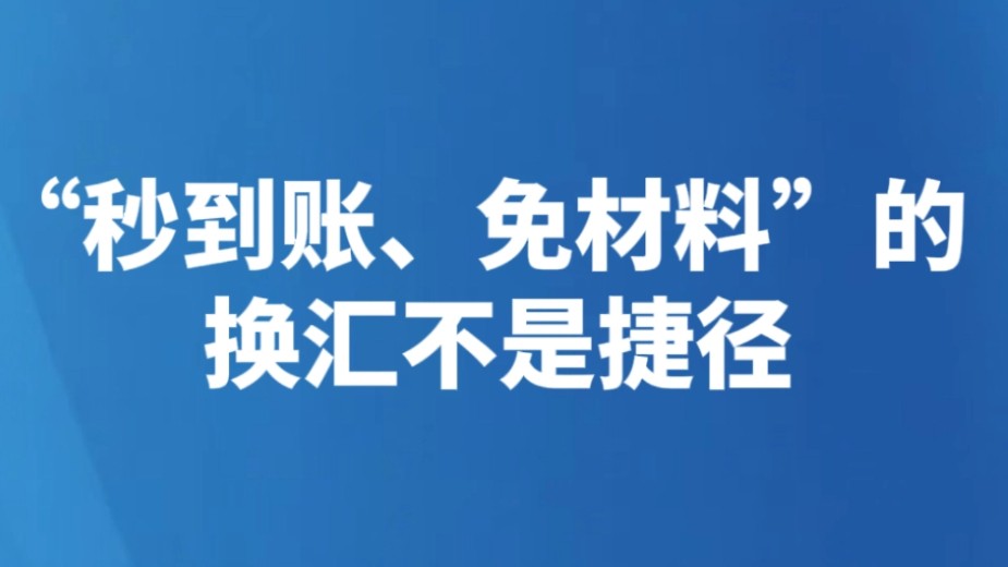 “秒到账、免材料”的换汇不是捷径